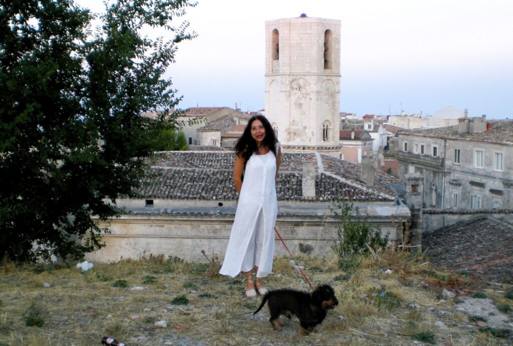 Serenella Messina with her dachshund Mario