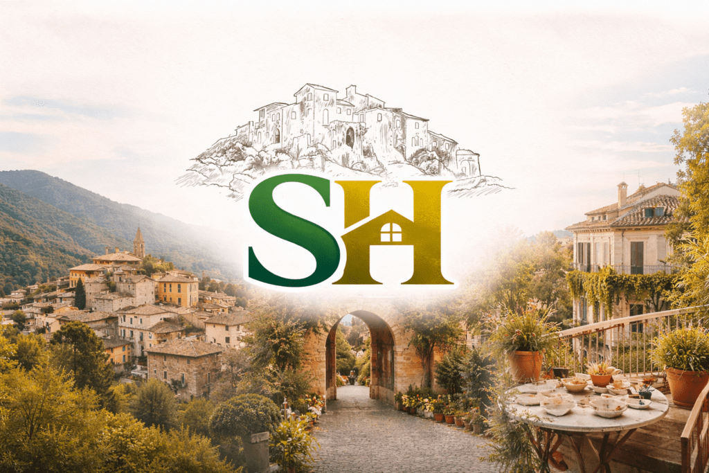 Logo Stay Hamlet su sfondo di un antico borgo - Informazioni Legali e Privacy Policy